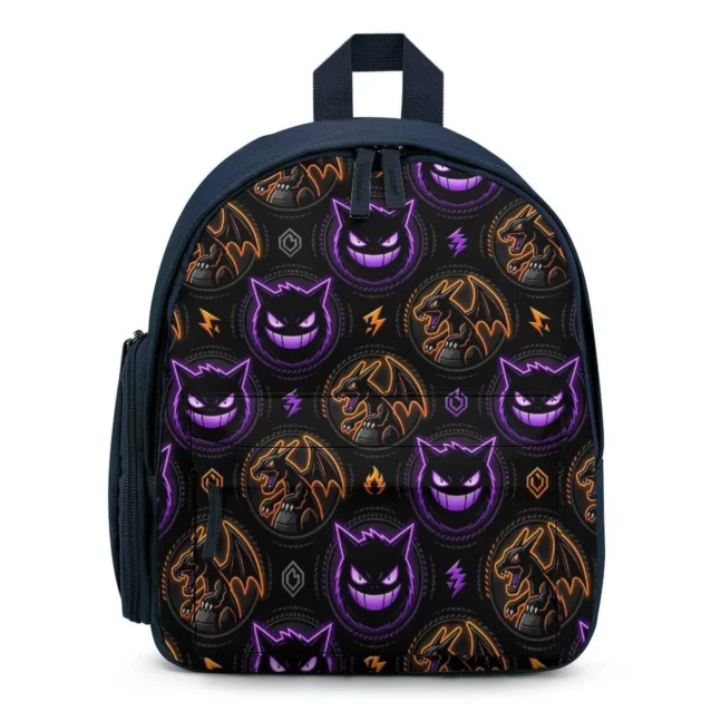 Personalized Gengar Stealth purple Pokémon mini backpack for kids