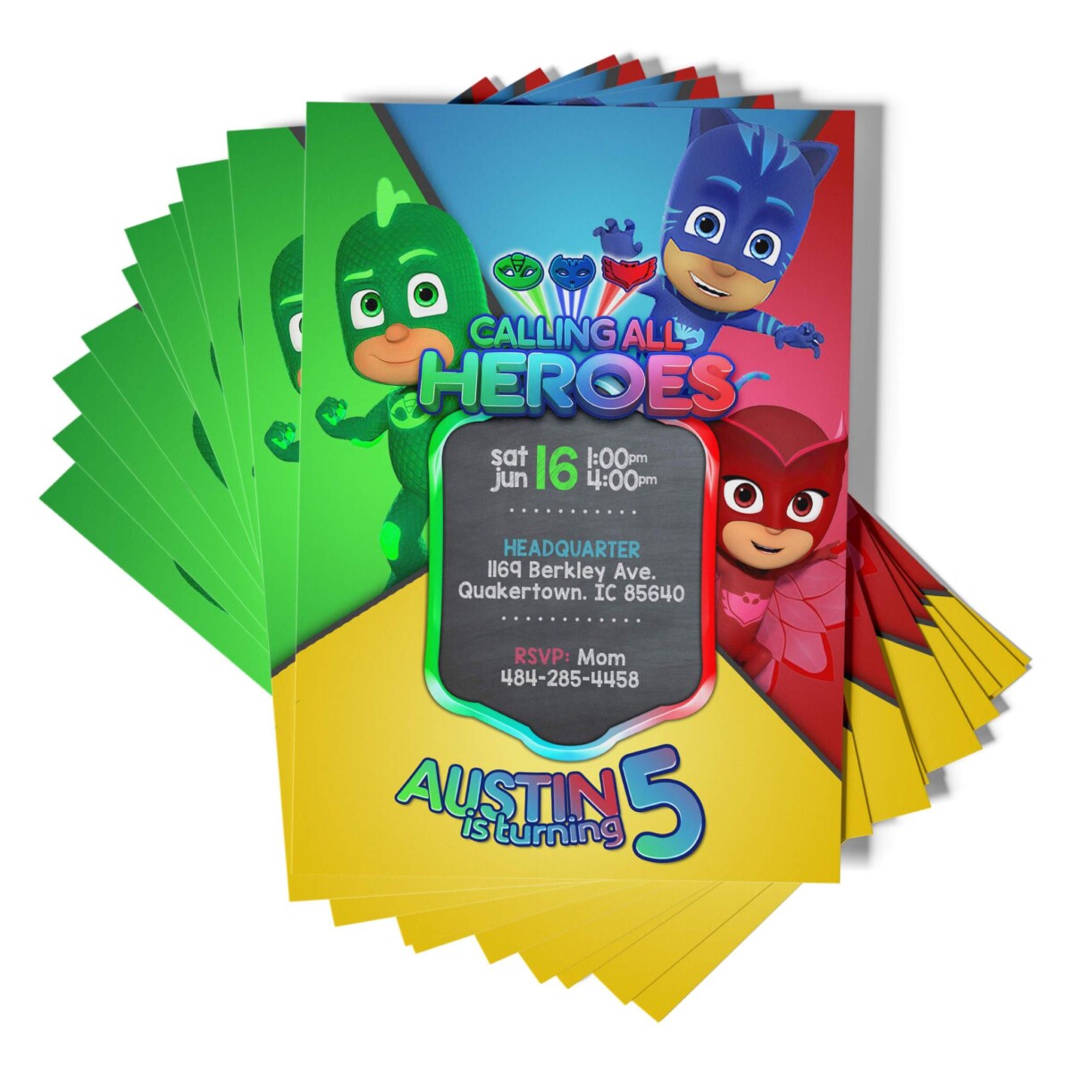 PJ Masks Invitation