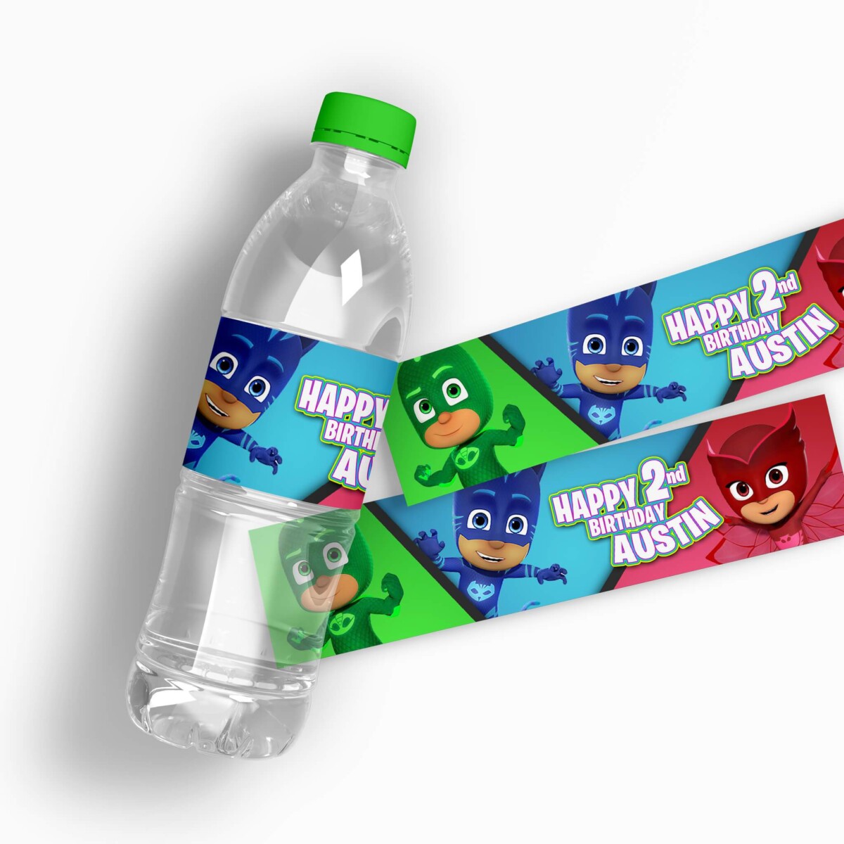 PJ Masks Water Bottle Labels