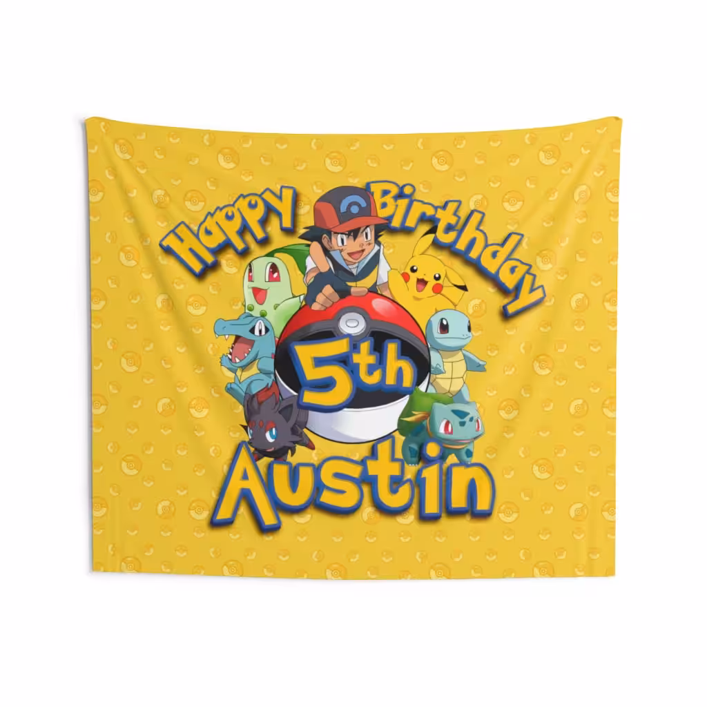 Pokemon Birthday Banner