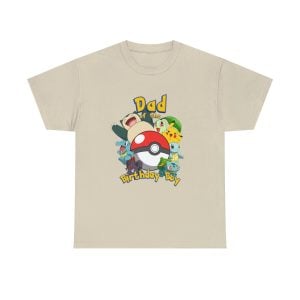 Pokemon Birthday Dad Family T-Shirt Sand PimpYourWorld