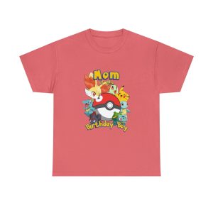 Pokemon Birthday Mom Family T-Shirt Coral Silk PimpYourWorld