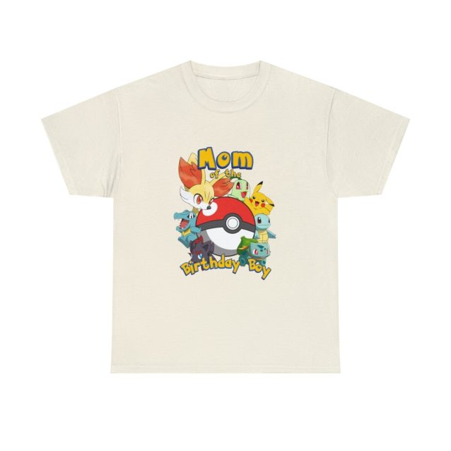 Pokemon Birthday Mom Family T-Shirt Natural PimpYourWorld