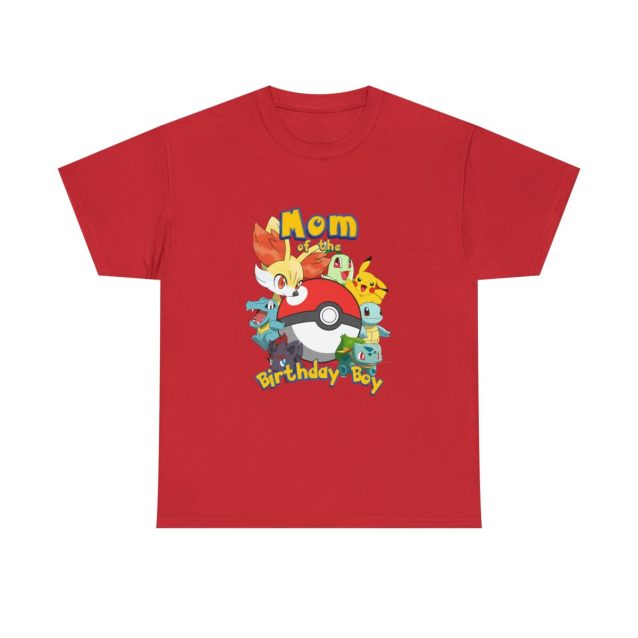 Pokemon Birthday Mom Family T-Shirt Red PimpYourWorld