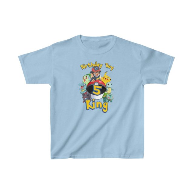 Pokemon Birthday Shirt Light Blue PimpYourWorld