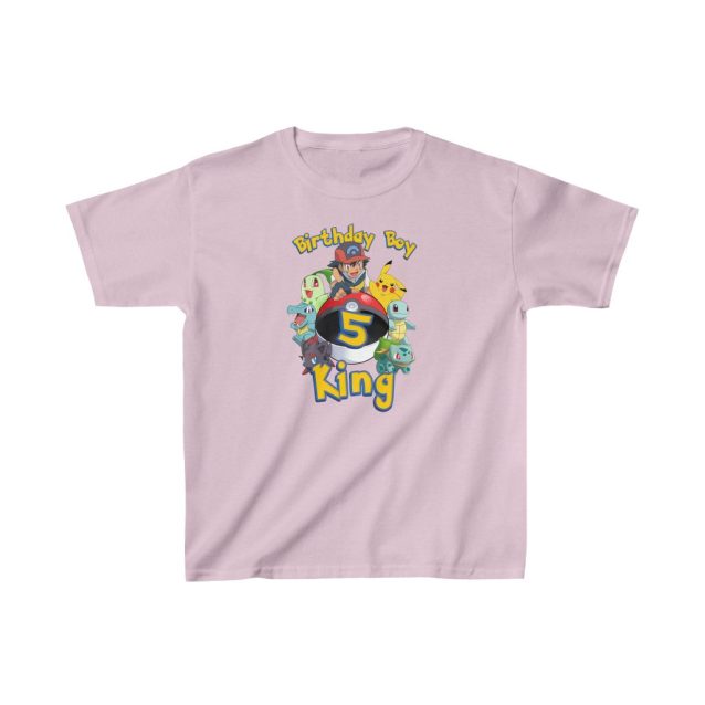 Pokemon Birthday Shirt Light Pink PimpYourWorld