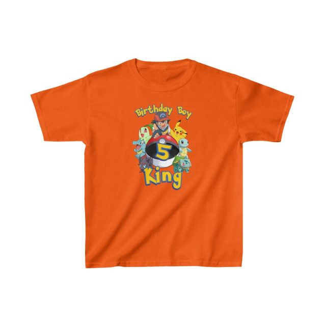 Pokemon Birthday Shirt Orange PimpYourWorld