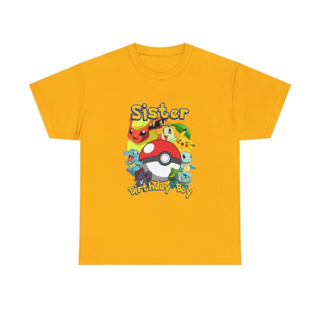 Pokemon Birthday Sister Family T-Shirt Gold PimpYourWorld