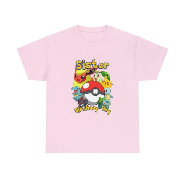 Pokemon Birthday Sister Family T-Shirt Light Pink PimpYourWorld