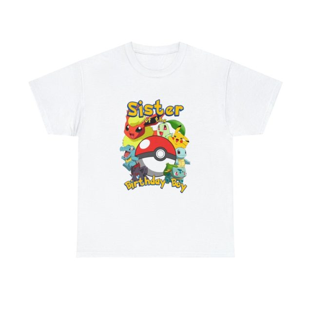 Pokemon Birthday Sister Family T-Shirt White PimpYourWorld