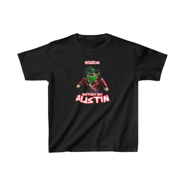 Roblox Birthday Kids T-Shirt Black PimpYourWorld