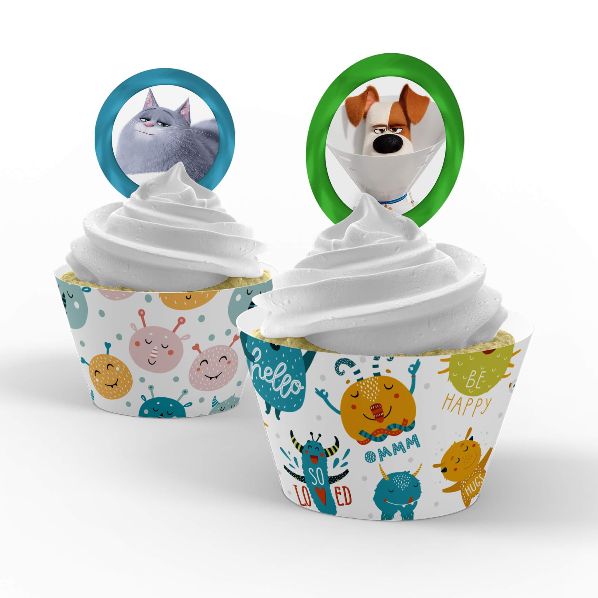 Secret Life of Pets Cupcake Toppers