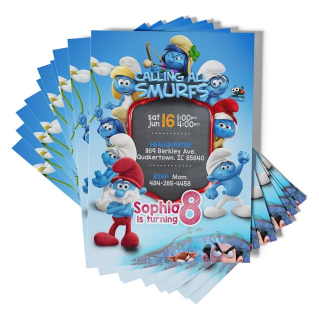 Smurfs Invitations PimpYourWorld