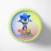Sonic the Hedgehog Cake Topper Colorful Rounded (9") PimpYourWorld