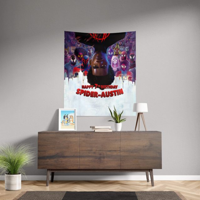 Spider-Man Across the Spider-Verse Birthday Banner 50" × 60" PimpYourWorld