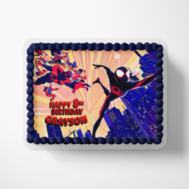 Spiderman Across The Spider-Verse Cake Topper 1/2 Sheet (17"x11") PimpYourWorld