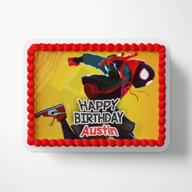 Spiderman Miles Morales Cake Topper Miles Morales 1/2 Sheet (17"x11") PimpYourWorld