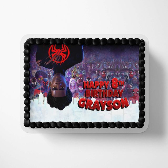 Spiderman Miles Morales Cake Topper Spider Verse 2023 1/2 Sheet (17"x11") PimpYourWorld