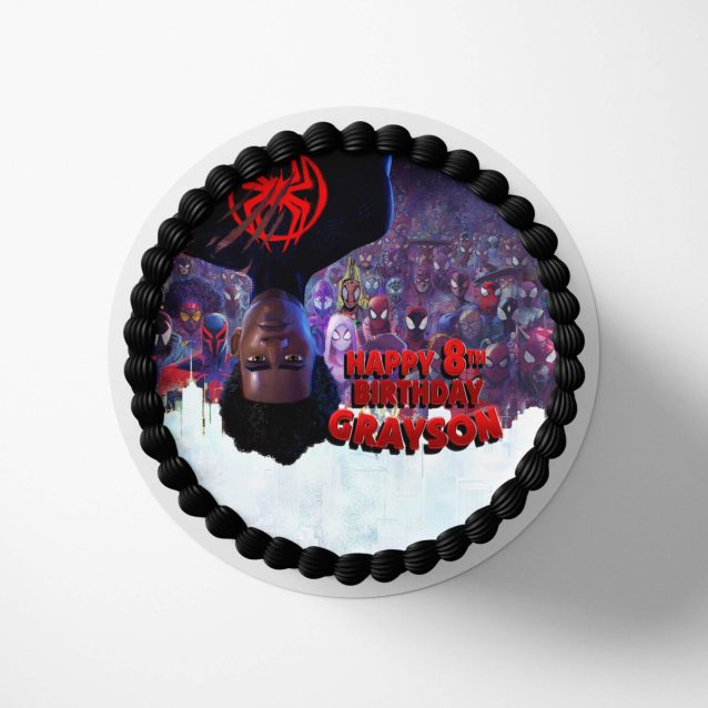 Spiderman Miles Morales Cake Topper Spider Verse 2023 Rounded (9") PimpYourWorld