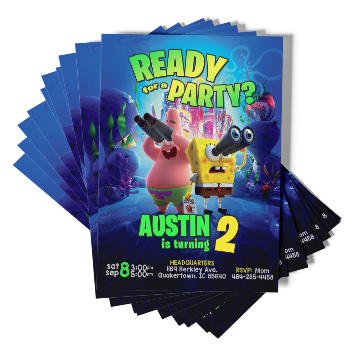 Patrick and SpongeBob Invitations