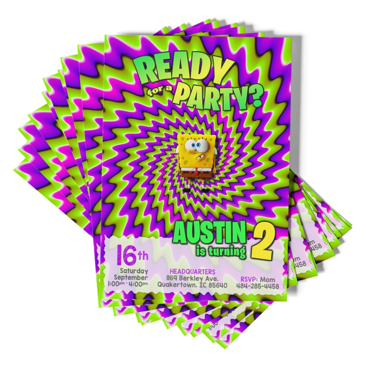 Spongebob Birthday Invitation