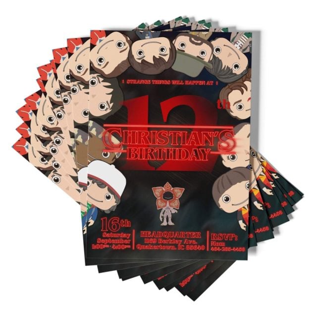 Stranger Things Invitations Original PimpYourWorld