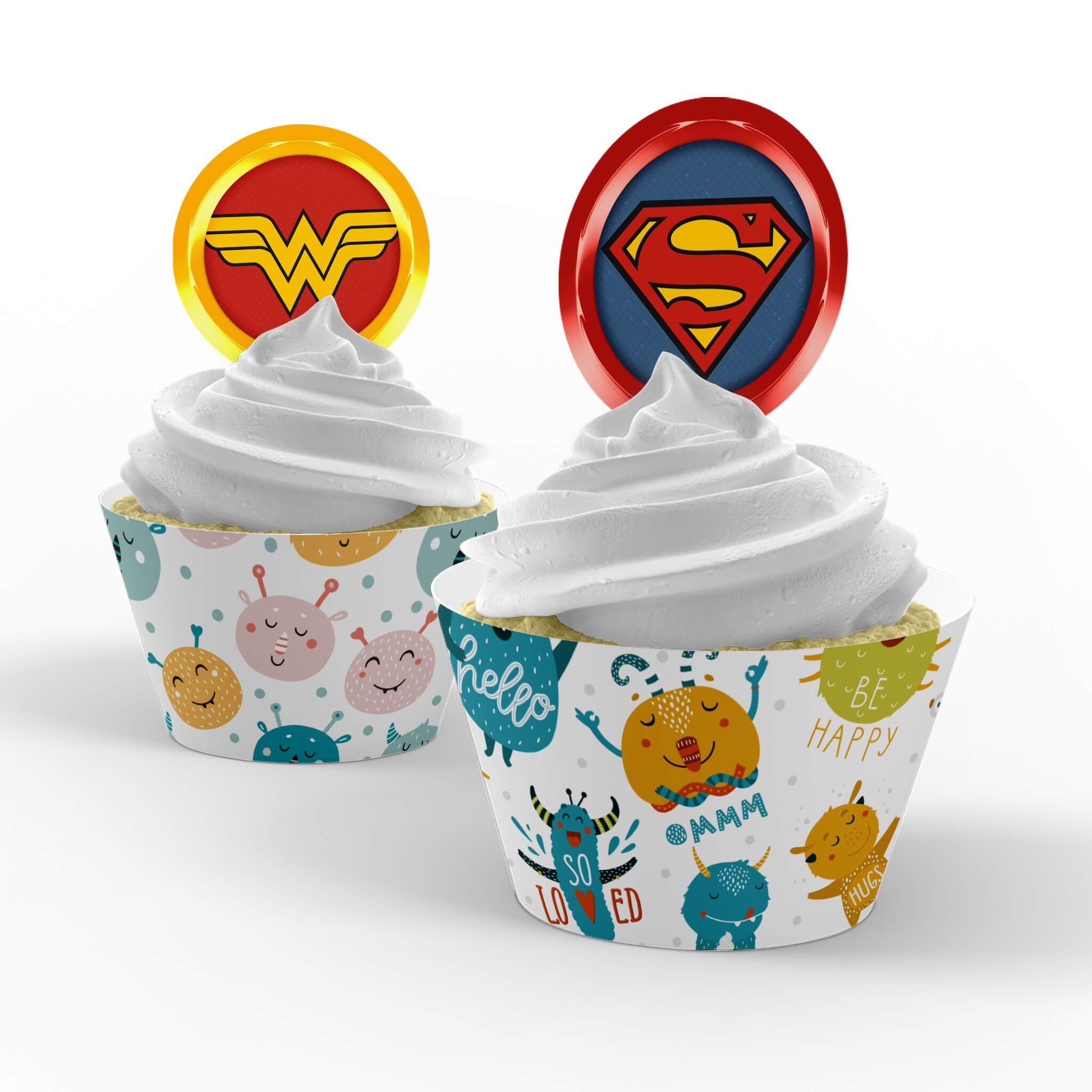 Superhero Cupcake Toppers