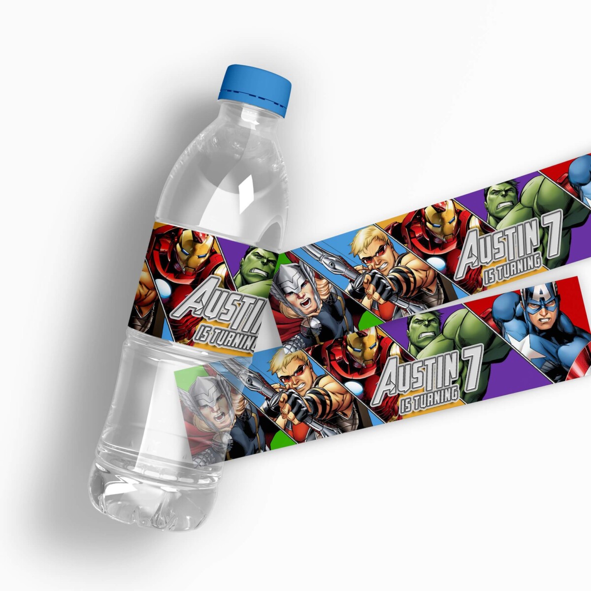 Superhero Water Bottle Labels