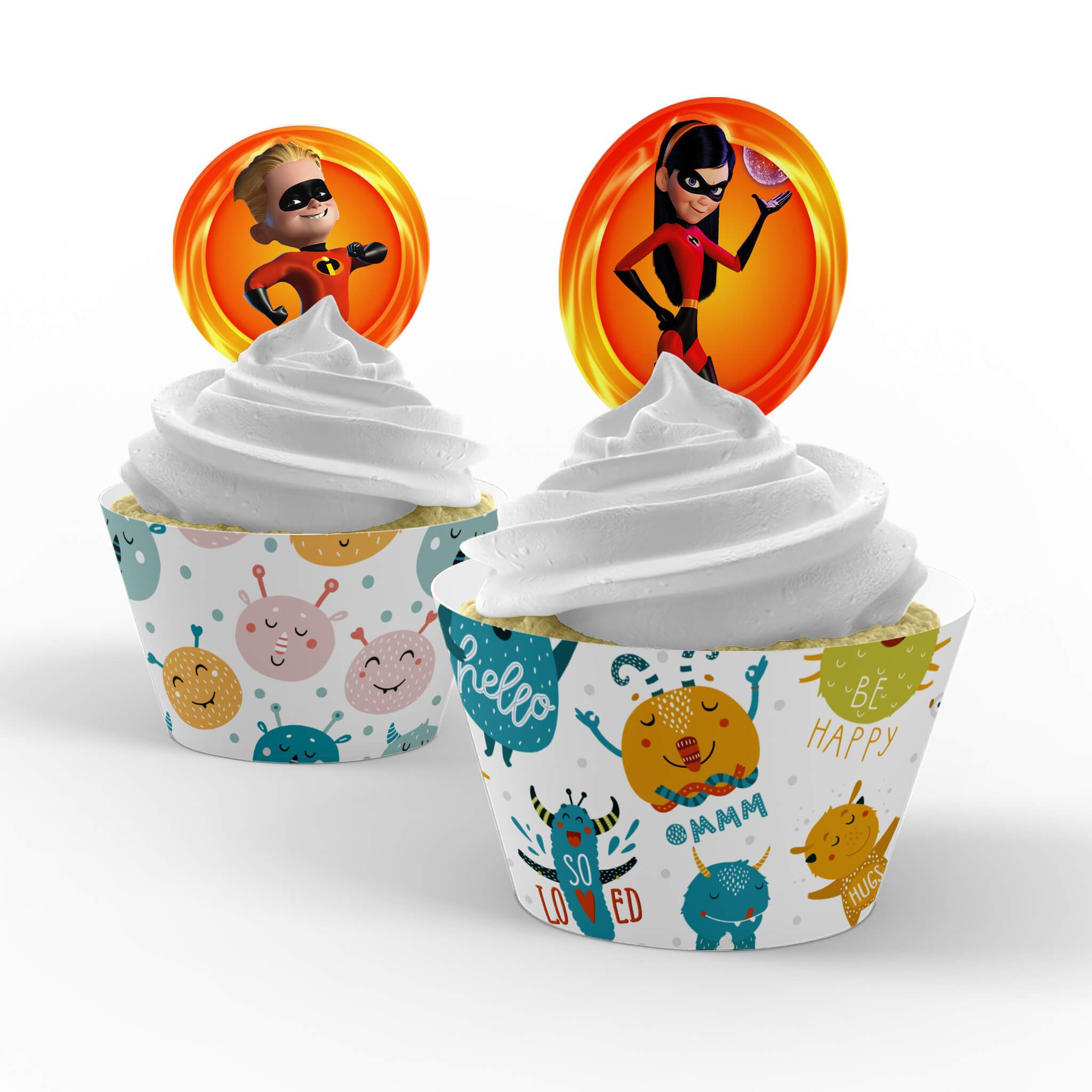 The Incredibles 2 Cupcake Toppers