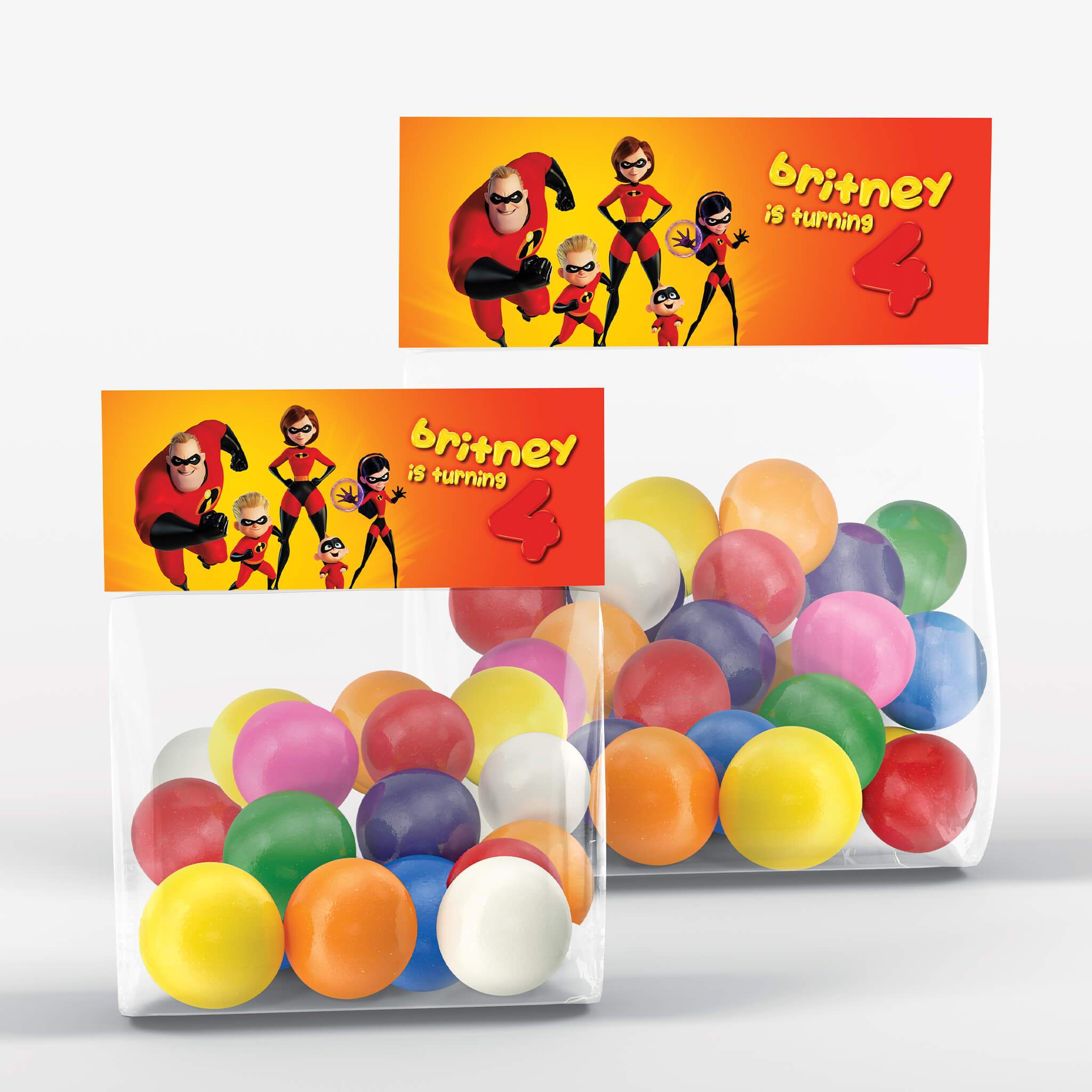 The Incredibles 2 Treat Bag Toppers