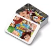 The entire cast of Toy Story, including Rex and Hamm, on the completed puzzle.