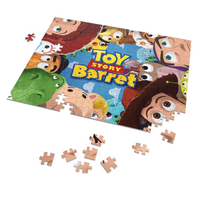 A vibrant and detailed image of the completed Disney Toy Story jigsaw puzzle.