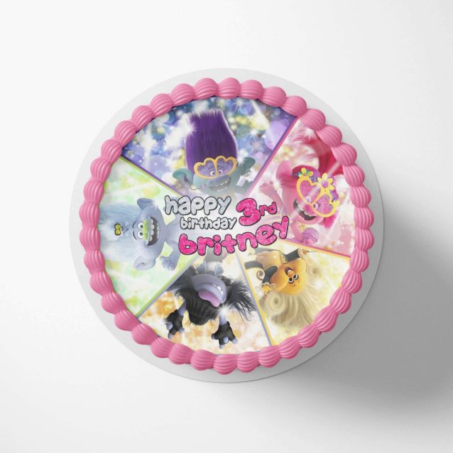 Trolls Cake Toppers Rounded (9") PimpYourWorld