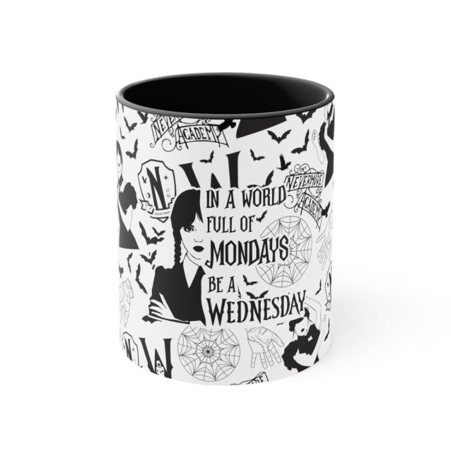 Wednesday Addams Multicolor Mug Black PimpYourWorld