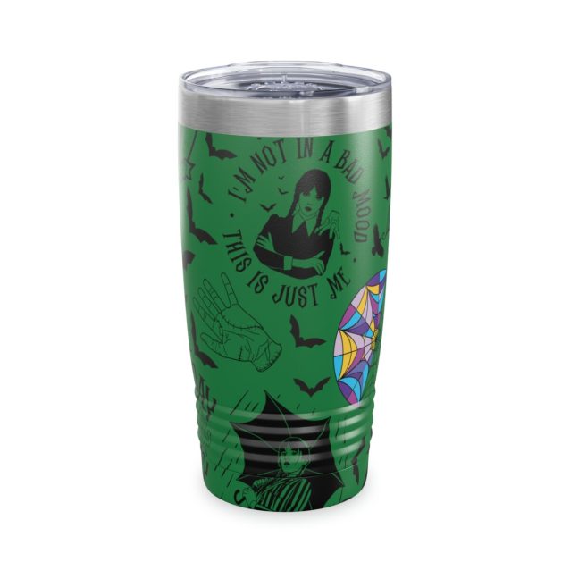 Wednesday Addams Multicolor Tumbler 20oz Green PimpYourWorld