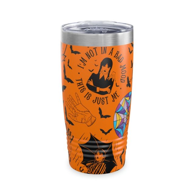 Wednesday Addams Multicolor Tumbler 20oz Orange PimpYourWorld