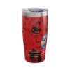 Wednesday Addams Multicolor Tumbler 20oz Red PimpYourWorld
