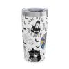 Wednesday Addams Multicolor Tumbler 20oz White PimpYourWorld