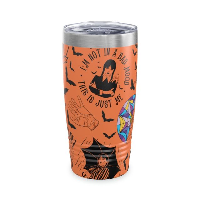 Wednesday Addams Multicolor Tumbler 20oz Coral PimpYourWorld