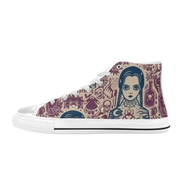 Wednesday Addams Nevermore Women's Shoes Sneakers PimpYourWorld