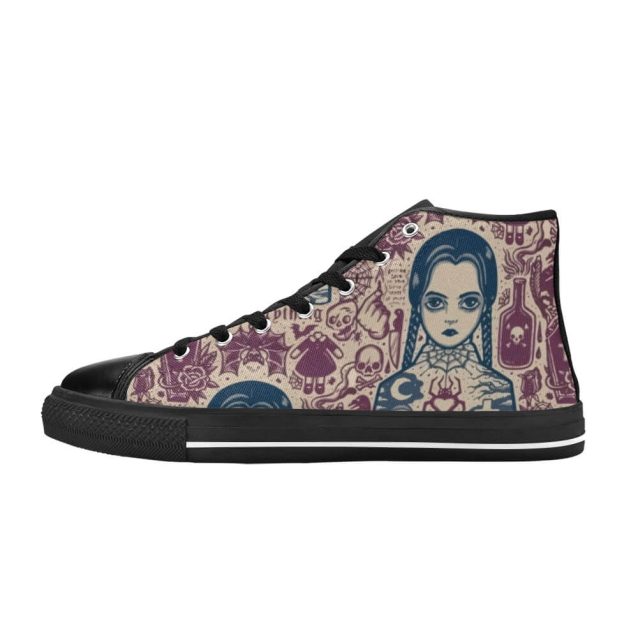 Wednesday Addams Nevermore Women's Shoes Sneakers PimpYourWorld