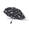 The Wednesday Addams umbrella folded to 20.5 inches, ready for a bag.