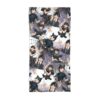 Shown here at 30 inches by 60 inches, the Wednesday swim towel in dark gothic style.