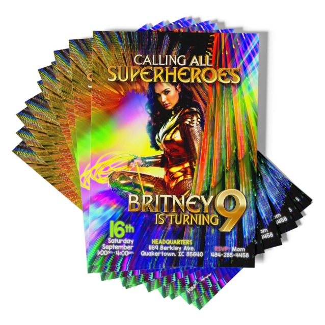 Wonder Woman Invitations PimpYourWorld