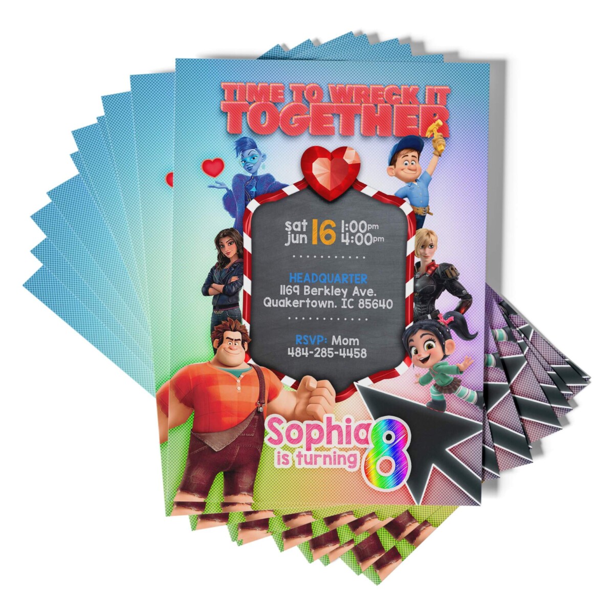 Wreck It Ralph Invitations