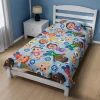 Super soft blue Cocomelon blanket with JJ, YoYo, Cody, and their friends, ideal for naptime or playtime