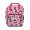 Make diaper duty delightful with this charming pink Minnie Mouse diaper bag and matching changing pad.