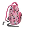 Mom and baby will love this playful pink Minnie Mouse diaper bag. Features a spacious interior and comfortable backpack straps.