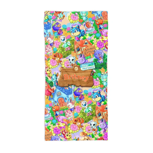 Bring your favorite video game world to life with this Animal Crossing beach towel. Featuring a playful design, it's ideal for fans of all ages.
