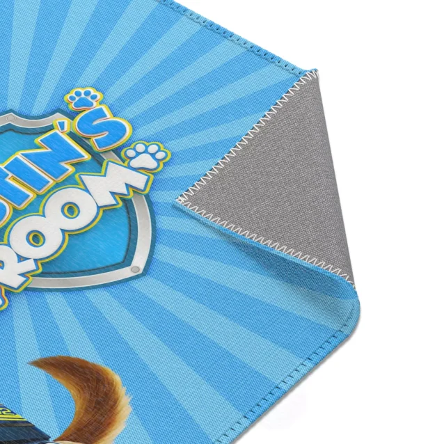 Gear up for adventure with Chase! This personalized Paw Patrol rug features the police pup in vibrant colors. Perfect for playtime!